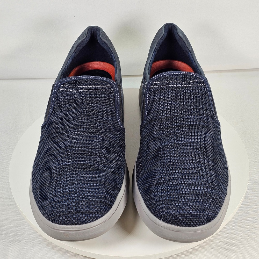 Rockport Total Motion Active Mens Navy Blue Knit Nubuck Slip On Loafers 11.5